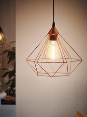 Eglo Copper Tarbes Hanging Ceiling Light Pendant - Image 1 of 3