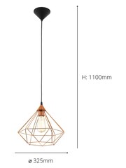 Eglo Copper Tarbes Hanging Ceiling Light Pendant - Image 3 of 3