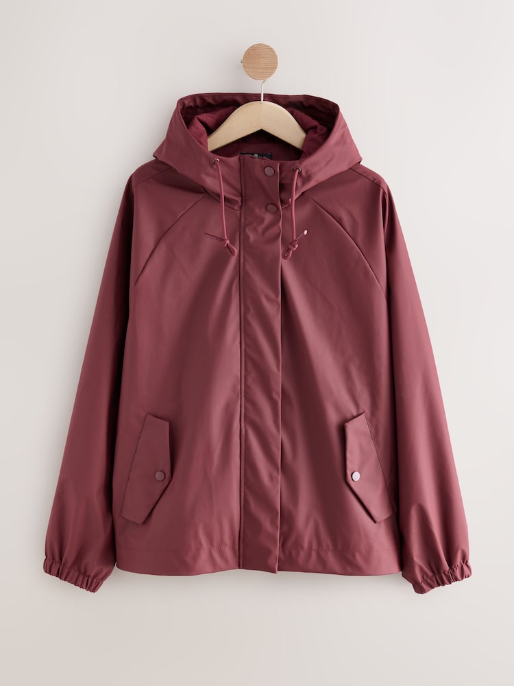 Berry Red Rubber Rain Jacket - Image 1 of 5 Berry Red Rubber Rain Jacket - Image 1 of 5