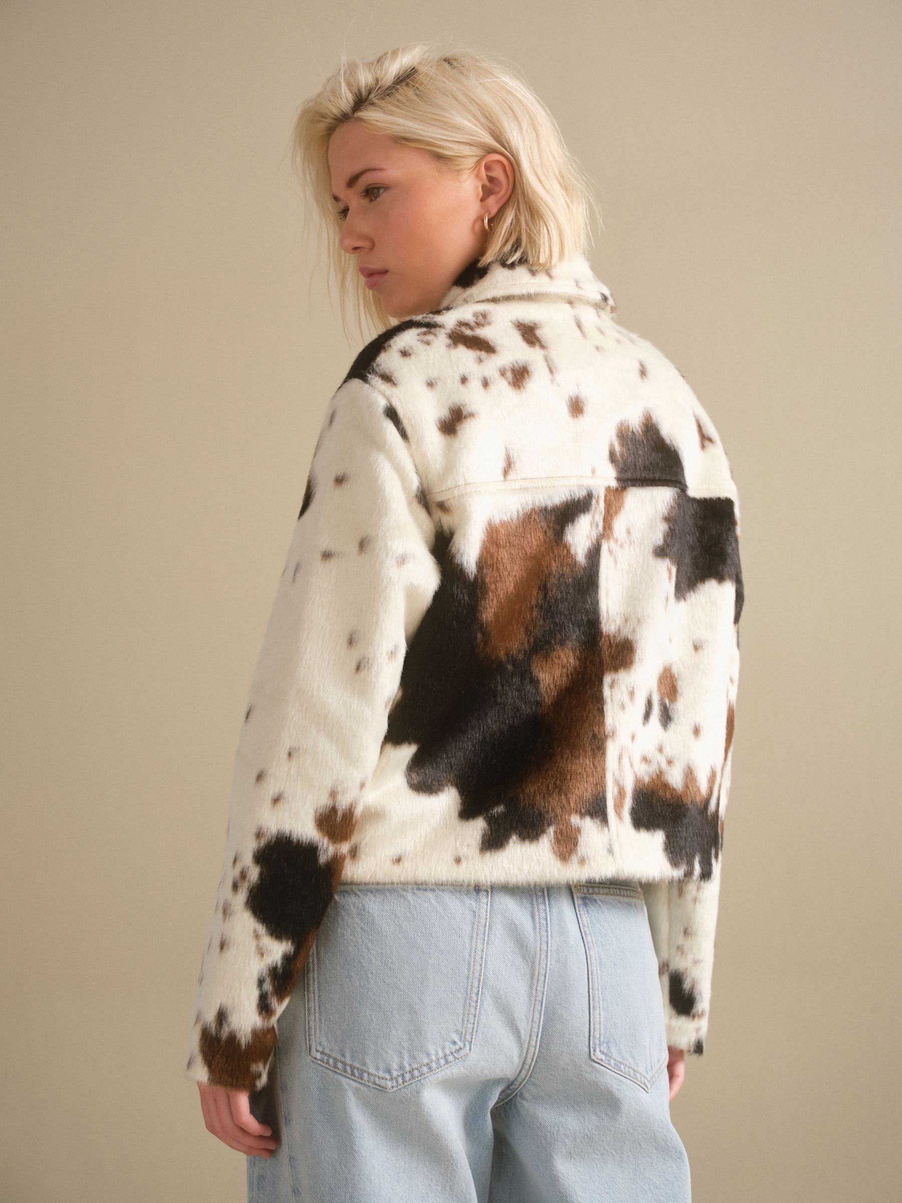 Buy Cow Print Zip Through Jacket from Next Romania