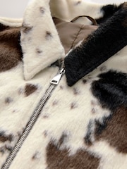Cow Print Zip Through Jacket - Image 5 of 6