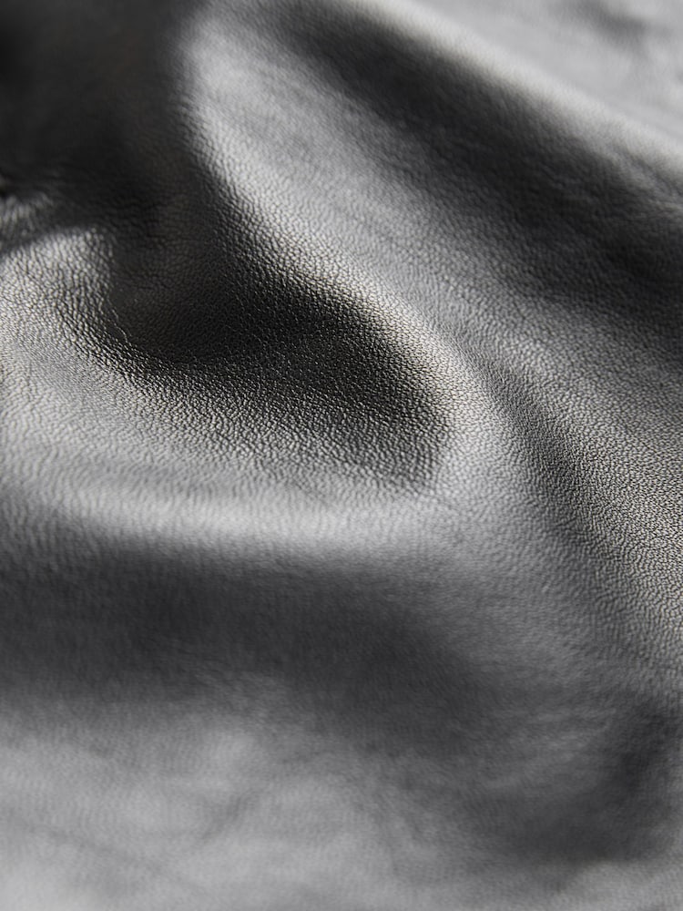 Black N. Real Leather Biker Jacket - Image 4 of 4 Black N. Real Leather Biker Jacket - Image 4 of 4