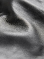 Black N. Premium Real Leather Biker Jacket - Image 4 of 4