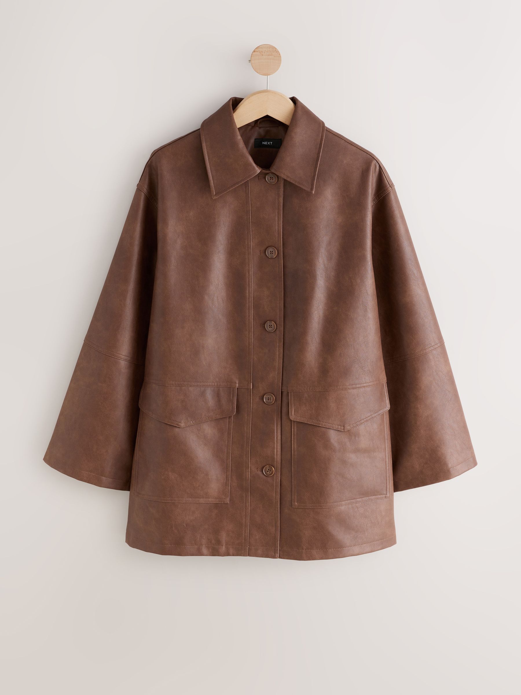 Buy Chocolate Brown Faux Leather Jacket from Next South Africa