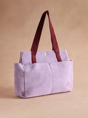 Cath Kidston Purple Boxy Cord Tote Bag - Image 5 of 7