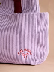 Cath Kidston Purple Boxy Cord Tote Bag - Image 6 of 7