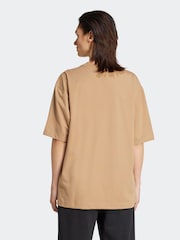adidas Originals Brown Essentials Linear Oversize T-Shirt - Image 2 of 6