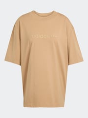 adidas Originals Brown Essentials Linear Oversize T-Shirt - Image 6 of 6