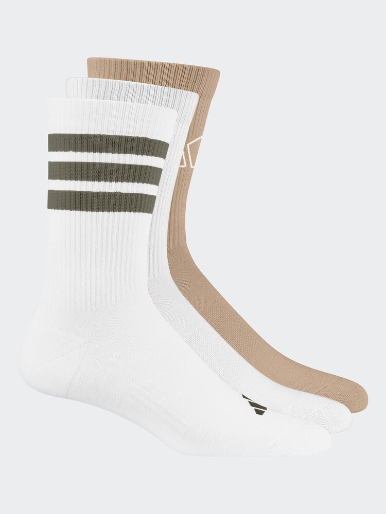 adidas White Logo Socks 3 Pack - Image 2 of 5