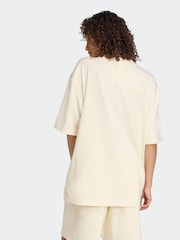 Luz marrom - Camiseta oversize adidas Originals Essentials Linear - Imagem 2 de 6