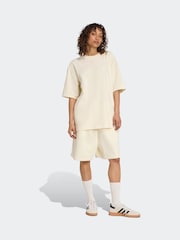 Luz marrom - Camiseta oversize adidas Originals Essentials Linear - Imagem 3 de 6