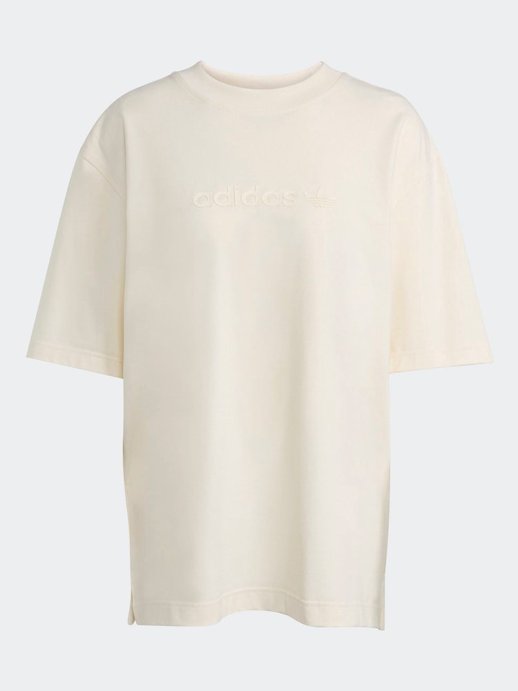 Luz marrom - Camiseta oversize adidas Originals Essentials Linear - Imagem 6 de 6