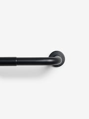 Black Room Darkening 28mm Extendable Curtain Pole Kit - Image 2 of 3