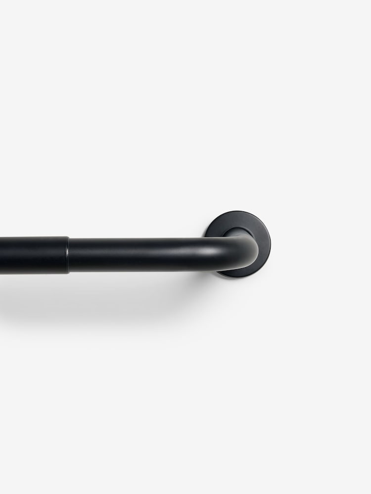 Black Room Darkening 28mm Extendable Curtain Pole Kit - Image 2 of 3 Black Room Darkening 28mm Extendable Curtain Pole Kit - Image 2 of 3