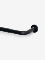 Black Room Darkening 28mm Extendable Curtain Pole Kit - Image 3 of 3