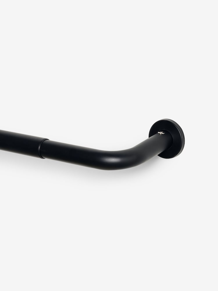Black Room Darkening 28mm Extendable Curtain Pole Kit - Image 3 of 3 Black Room Darkening 28mm Extendable Curtain Pole Kit - Image 3 of 3