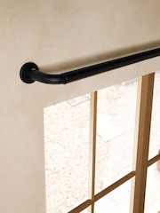 Black Room Darkening 28mm Extendable Curtain Pole Kit - Image 4 of 6
