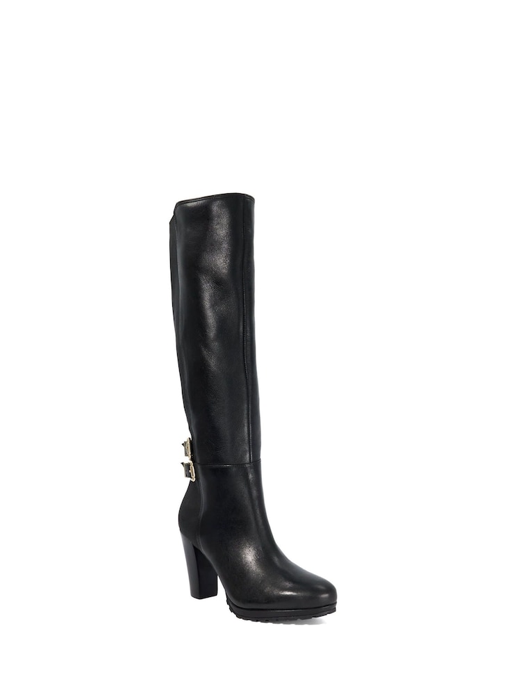 Dune London Black Sarissa Knee High Boots - Image 2 of 6