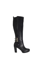 Dune London Black Sarissa Knee High Boots - Image 3 of 6