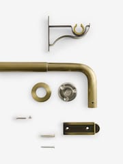 Antique Brass Room Darkening 28mm Extendable Curtain Pole Kit - Image 1 of 3
