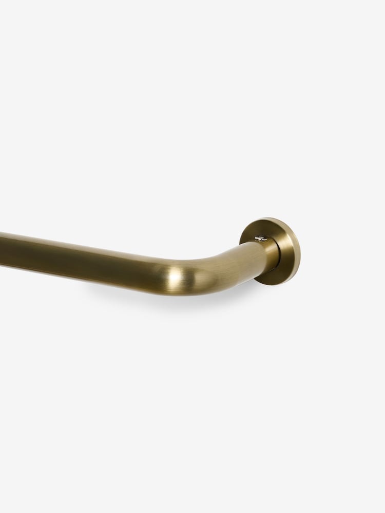 Antique Brass Room Darkening 28mm Extendable Curtain Pole Kit - Image 3 of 3