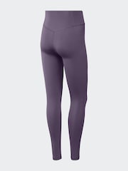 adidas Purple Optime Essentials Stash Pocket Full Length Leggings - Image 2 of 6
