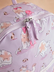 Cath Kidston Purple Cats and Mouse Foldaway Backpack - Image 3 of 6