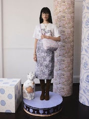 Cath Kidston Purple Cats and Mouse Foldaway Cross-Body Bag - Image 1 of 6
