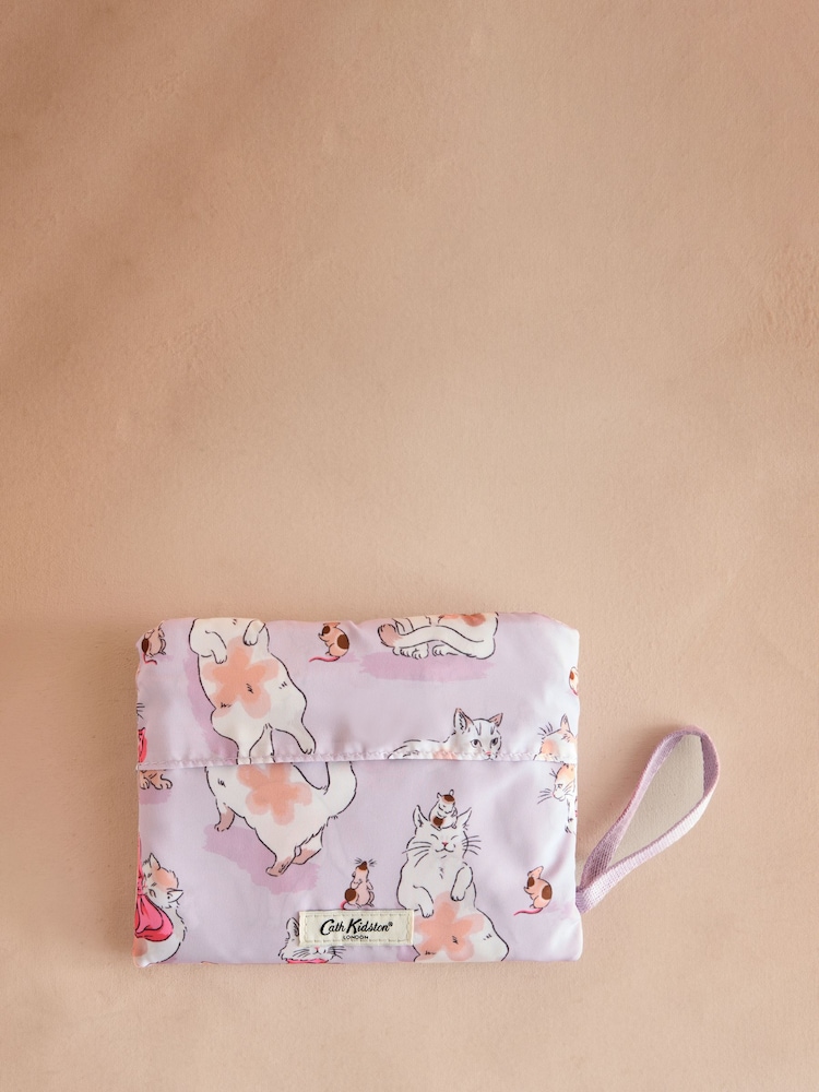 Cath Kidston Purple Cats and Mouse Foldaway Cross-Body Bag - Image 6 of 6