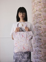 Cath Kidston Purple Cats & Mouse Foldaway Tote Bag - Image 2 of 6