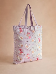 Cath Kidston Purple Cats & Mouse Foldaway Tote Bag - Image 3 of 6