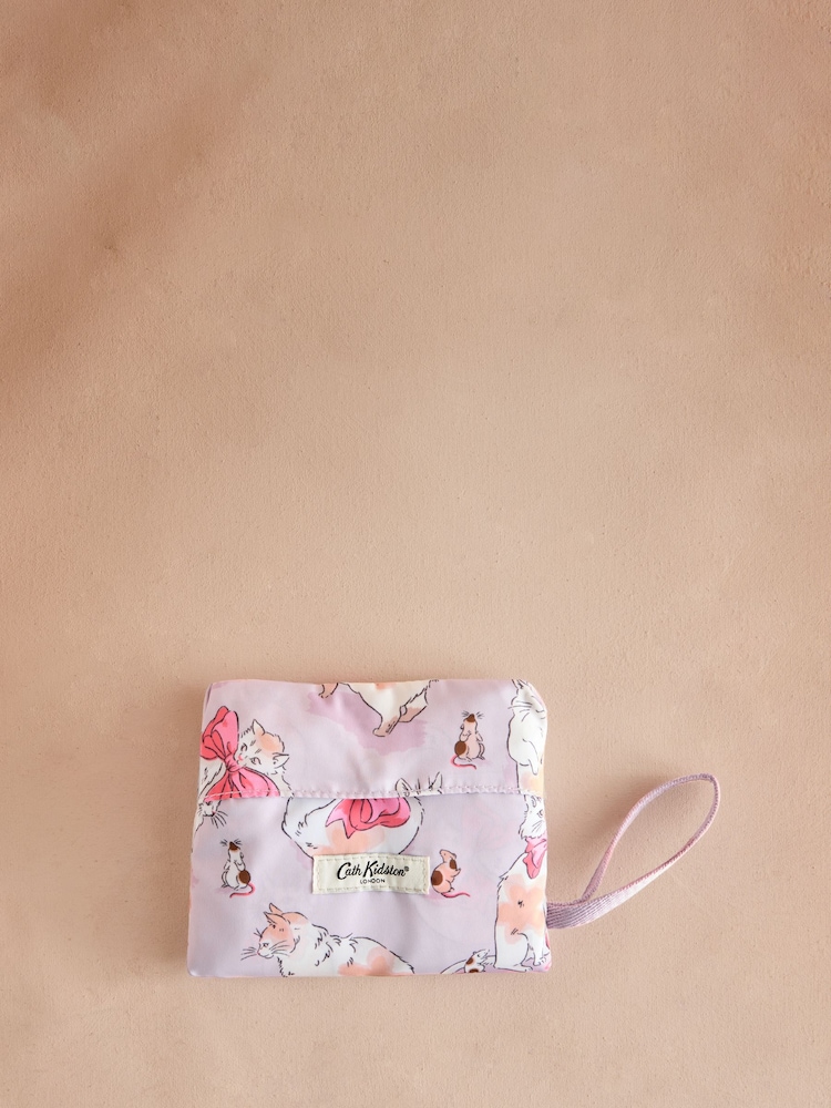 Cath Kidston Purple Cats & Mouse Foldaway Tote Bag - Image 6 of 6