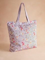 Cath Kidston Purple Cats & Mouse Large Foldaway Tote Bag - Image 3 of 6