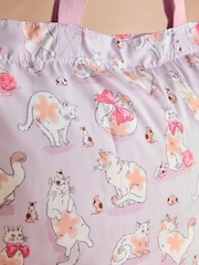Cath Kidston Purple Cats & Mouse Large Foldaway Tote Bag - Image 5 of 6