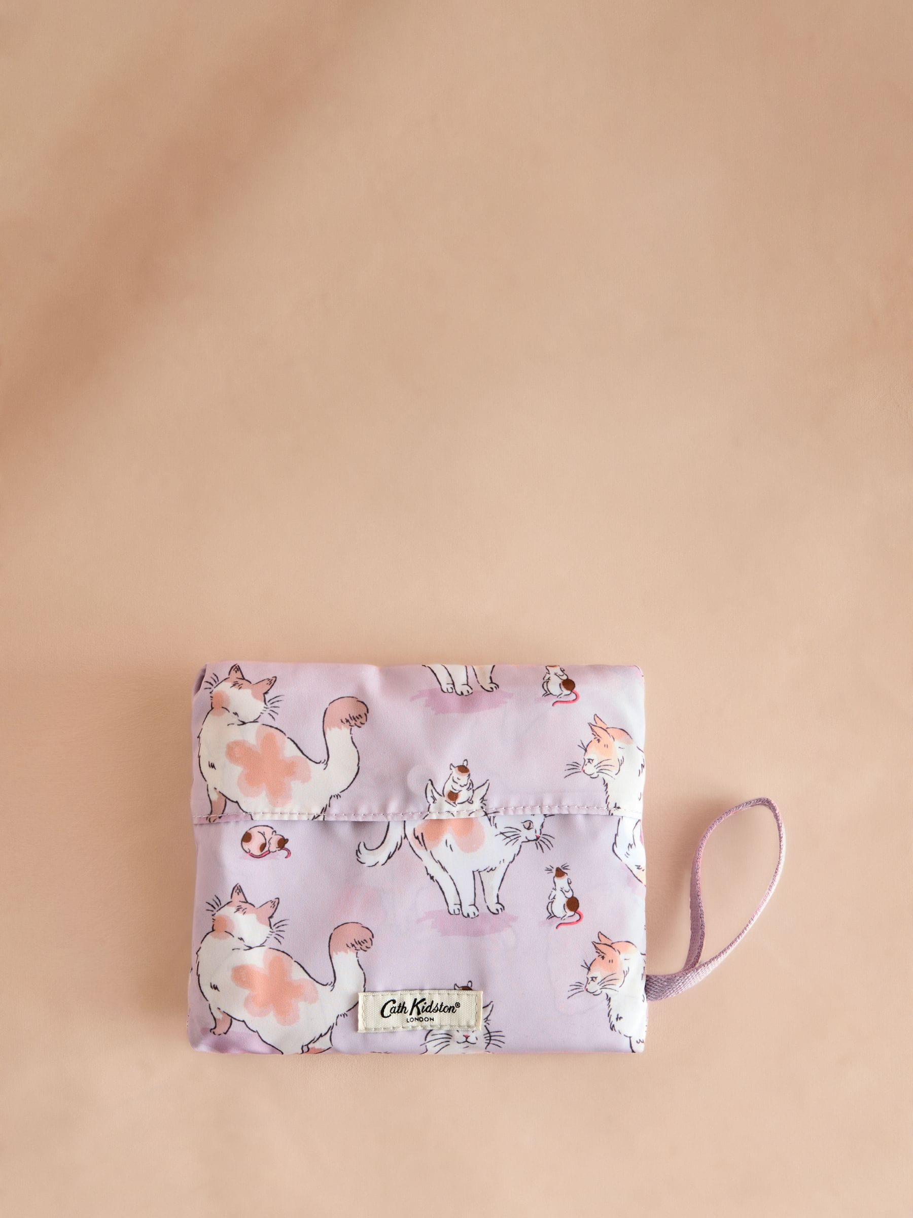 Buy Cath Kidston Purple Cats & Mouse Large Foldaway Tote Bag from