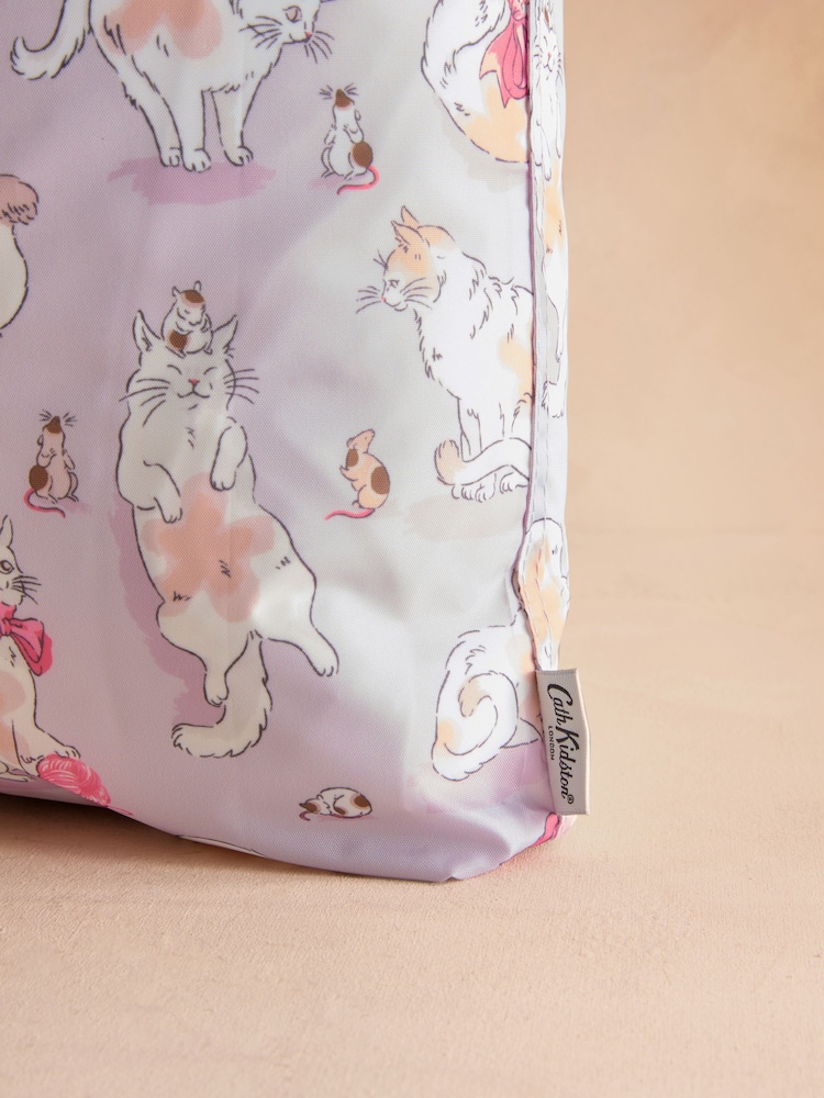 Cath Kidston Purple Cats & Mouse Foldaway Shopper Bag - Image 2 of 4