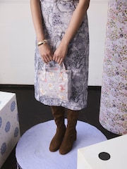 Cath Kidston Pink Cat and Mouse Print Small Coated Book Bag - Image 2 of 5