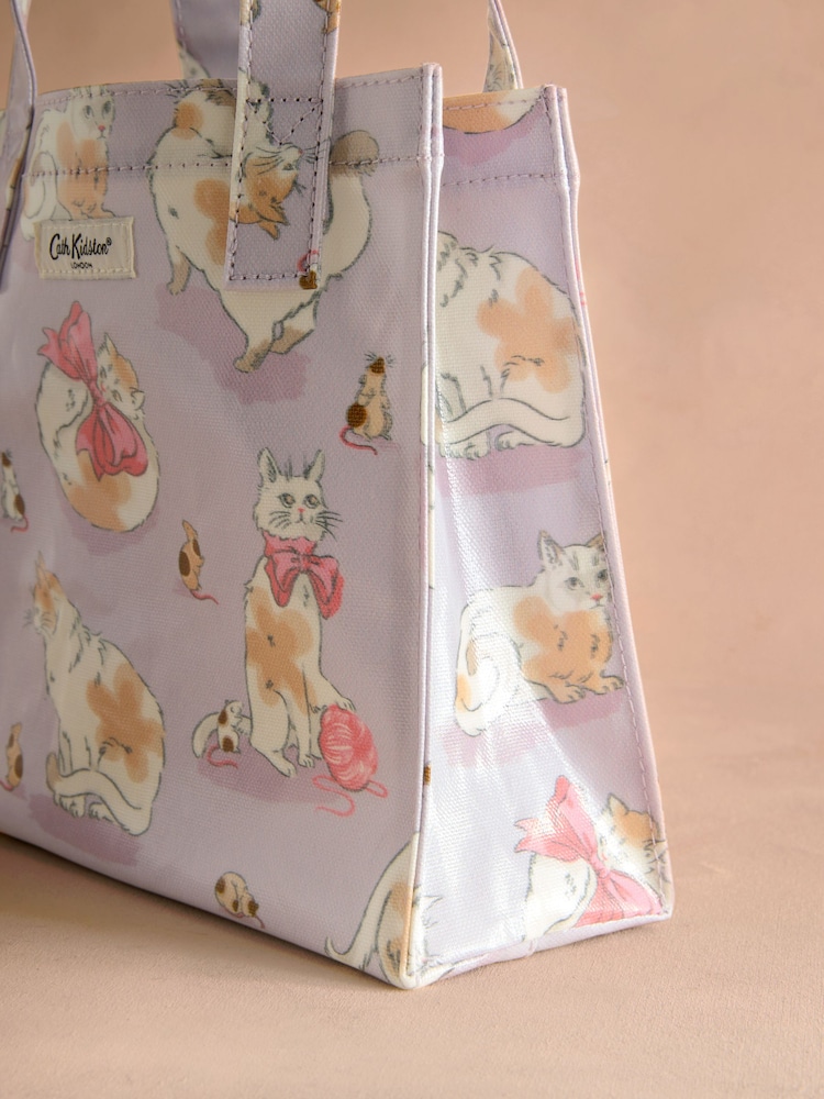 Cath Kidston Pink Cat and Mouse Print Small Coated Book Bag - Image 5 of 5