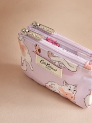 Cath Kidston Purple Cats & Mouse Double Zip Purse - Image 2 of 3