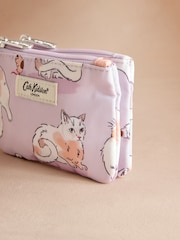Cath Kidston Purple Cats & Mouse Double Zip Purse - Image 3 of 3
