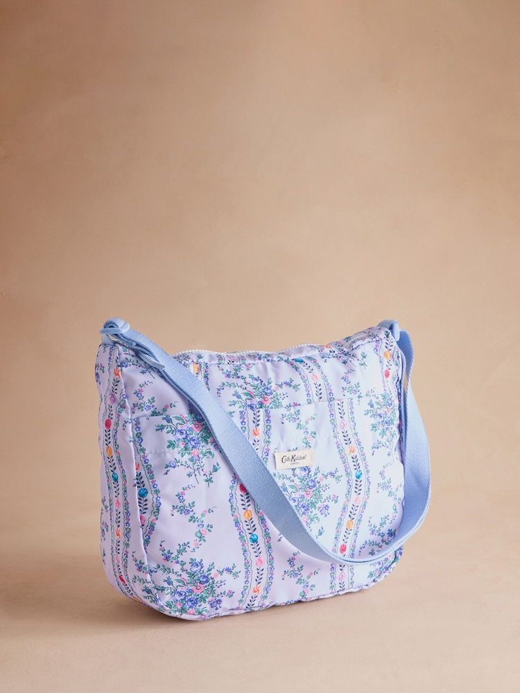 Cath Kidston Blue Archive Marble Foldaway Cross-Body Bag - Image 1 of 4