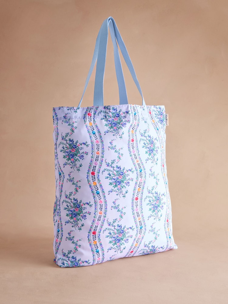 Cath Kidston Blue Archive Marble Foldaway Tote Bag - Image 1 of 4