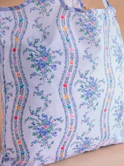 Cath Kidston Blue Archive Marble Foldaway Shopper Bag - Image 3 of 4