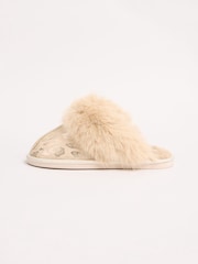 Lipsy Brown Super Soft Mule Faux Fur Nightwear Slippers - Image 5 of 5