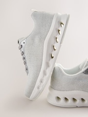 Grey Elastic Lace-Up School Trainers - Image 5 of 5