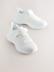 Blanco - Elastic Lace-Up School Trainers - Imagen 1 de 6