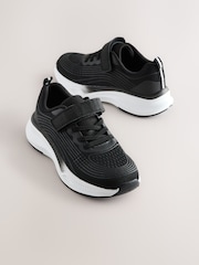 Negro - Elastic Lace-Up School Trainers - Imagen 1 de 6