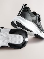 Negro - Elastic Lace-Up School Trainers - Imagen 3 de 6