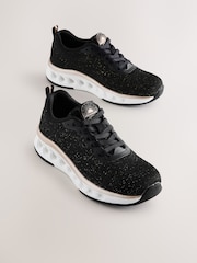 Negro - Elastic Lace-Up School Trainers - Imagen 1 de 5