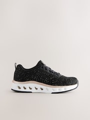 Negro - Elastic Lace-Up School Trainers - Imagen 2 de 5